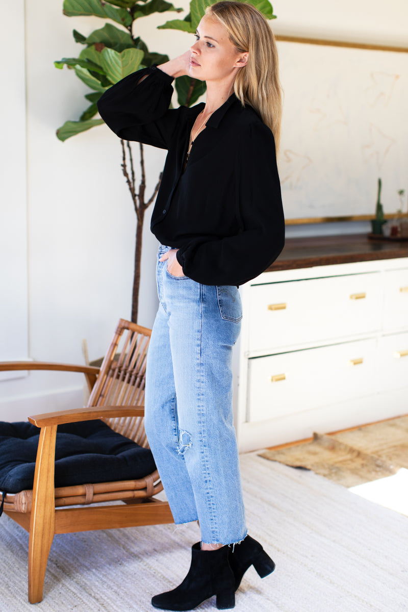 Frankie Blouse - Black Crepe