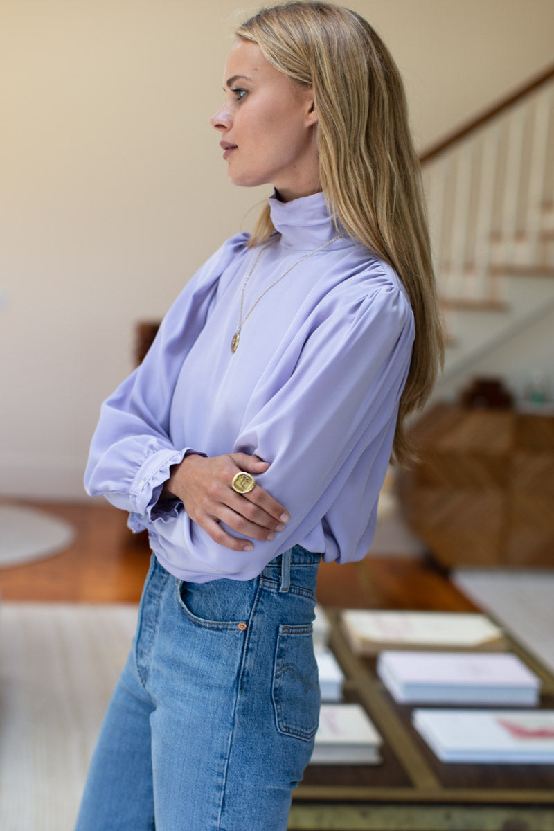 Frederique Blouse - Lilac Silk
