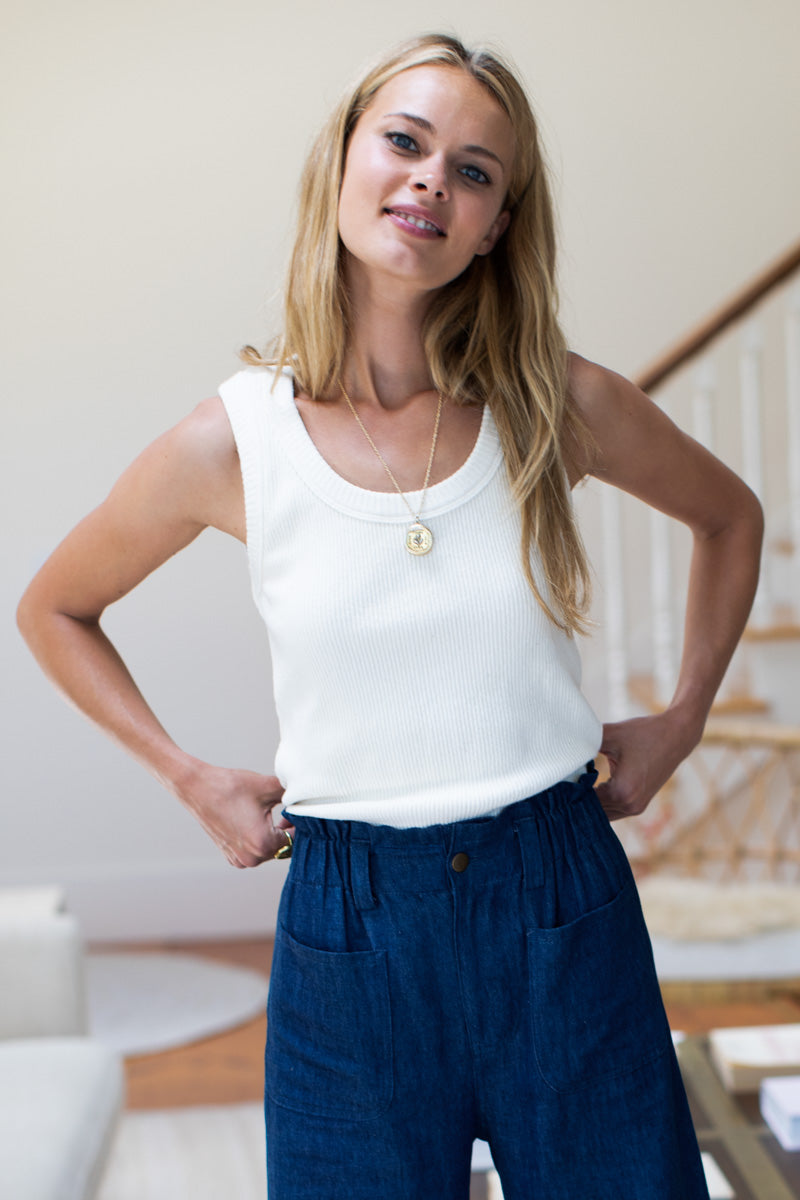 Go To Tank Top - Natural Hemp Cotton Rib Organic