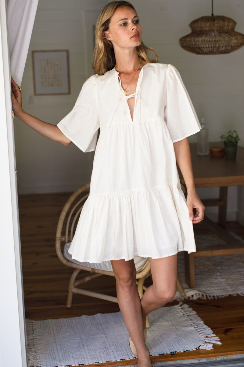 Isla Dress - Ivory Organic