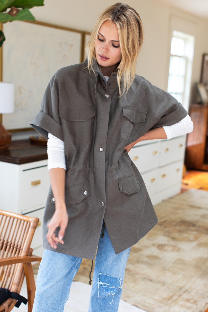 Military Layering Jacket - Army Linen