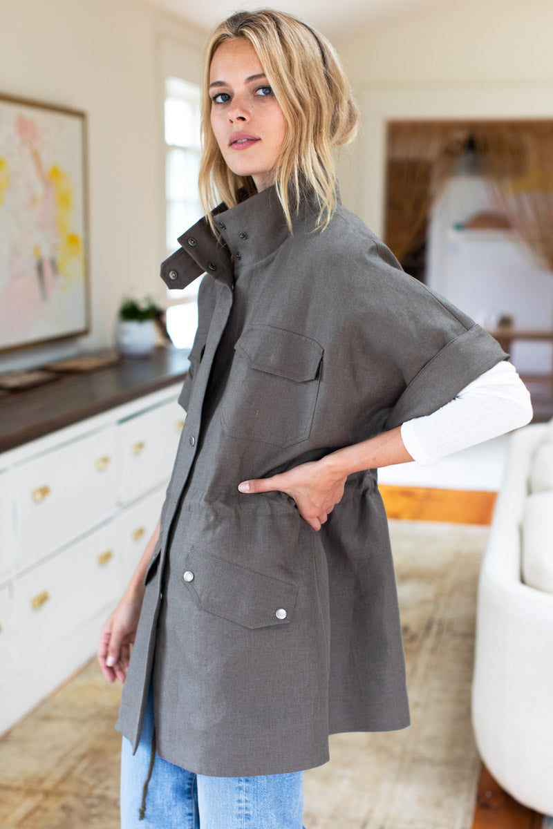 Military Layering Jacket - Army Linen
