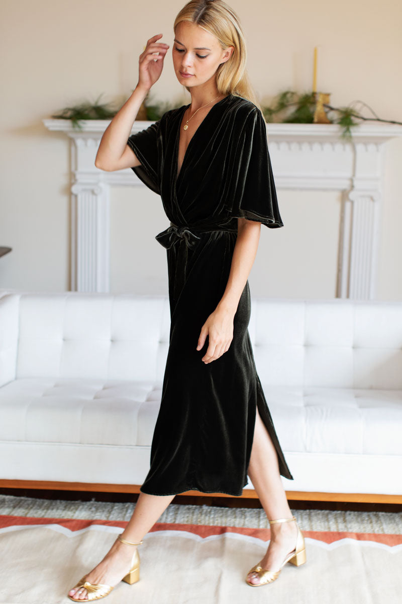 Lila Dress - Bark Silk Velvet