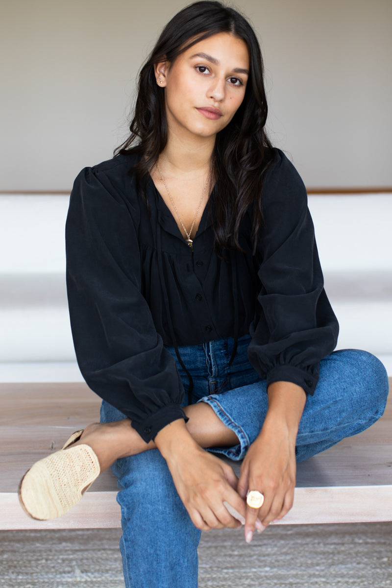 Poet Blouse - Black