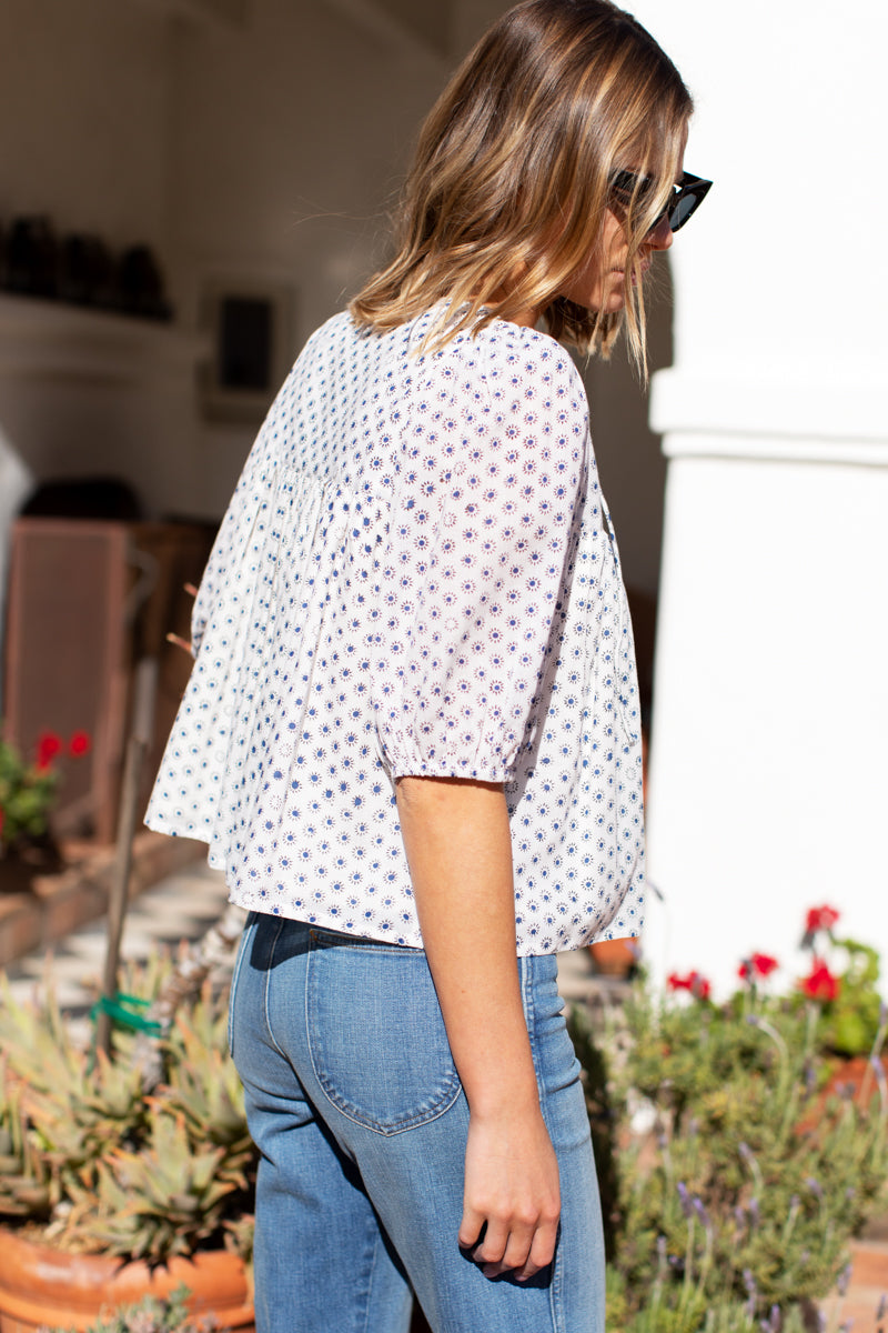 Puff Isla Top - Signet Indigo Organic