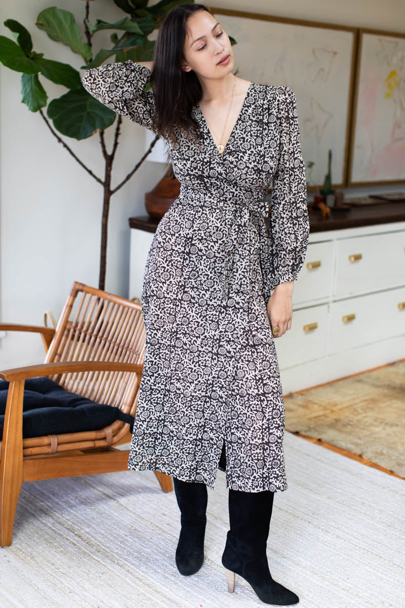 Bishop Sleeve Dress - Little Flowers Organic