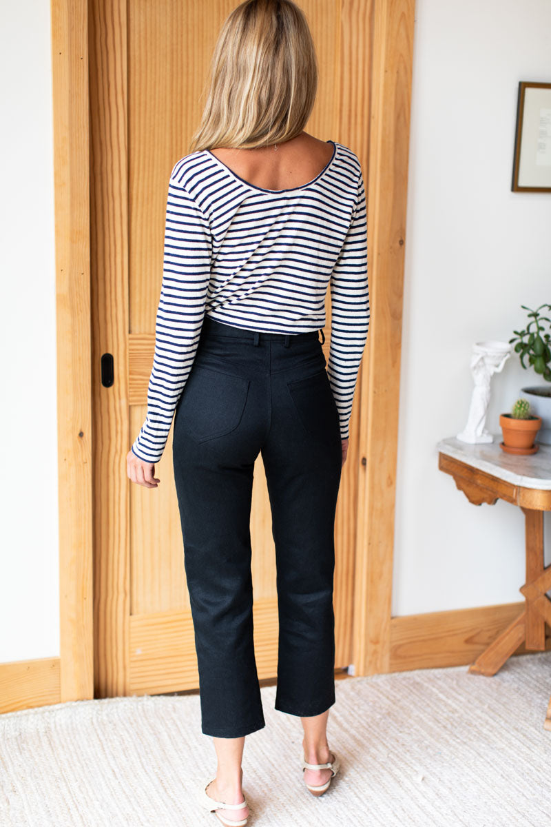 True Vintage Denim Stovepipes - Black Hemp Organic