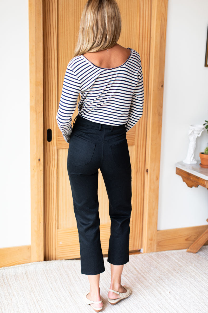 True Vintage Denim Stovepipes - Black Hemp Organic
