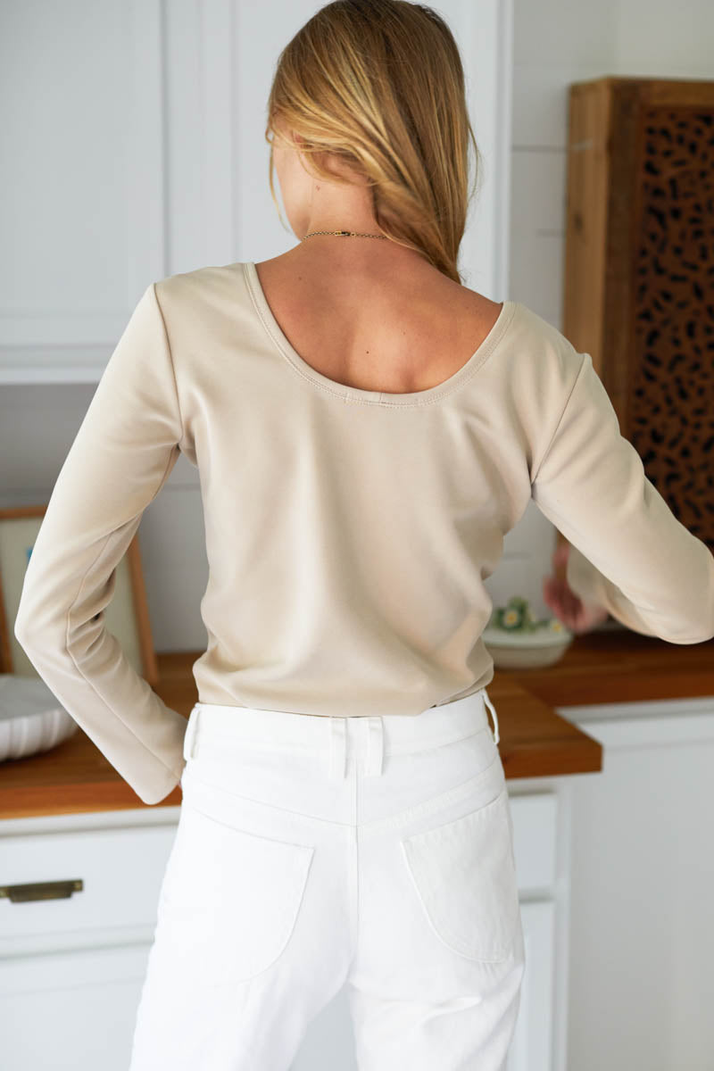 Ballet Scoopneck Top - Wheat