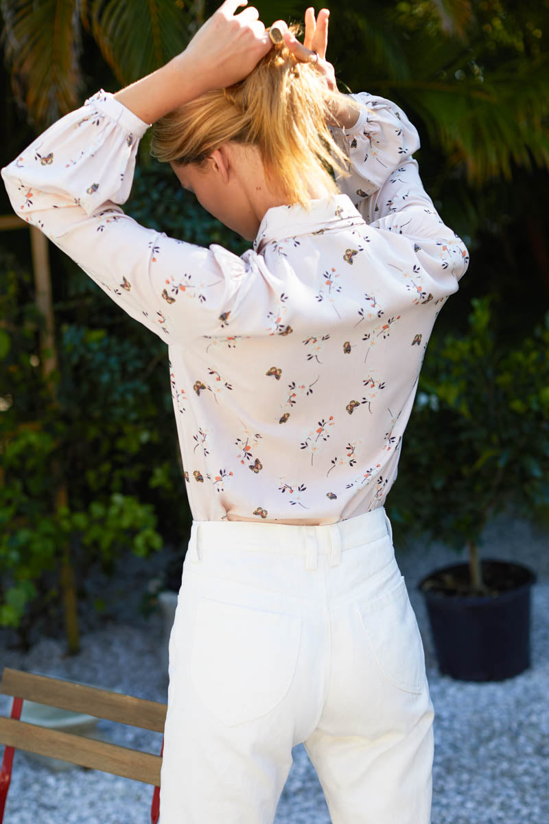 Frankie Blouse - Butterflies Rosewater
