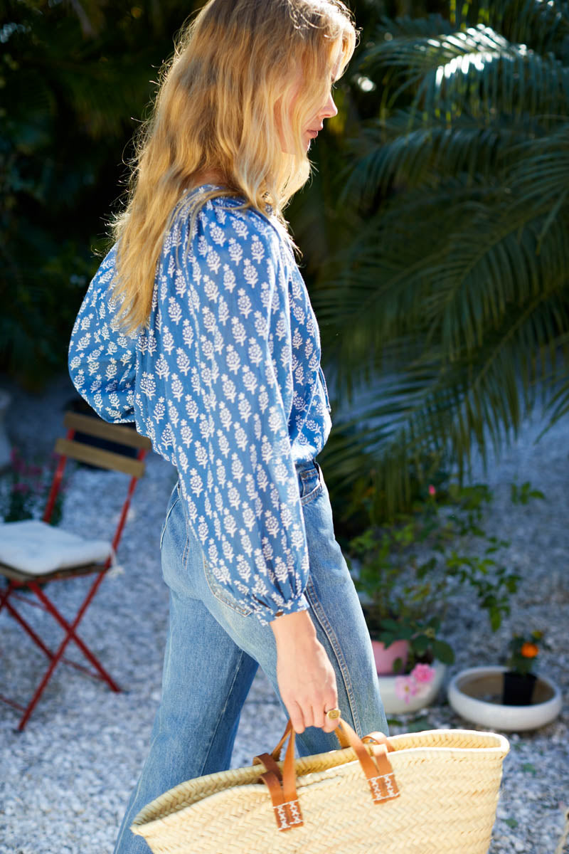 Heritage Top - Marguerite Blue Organic