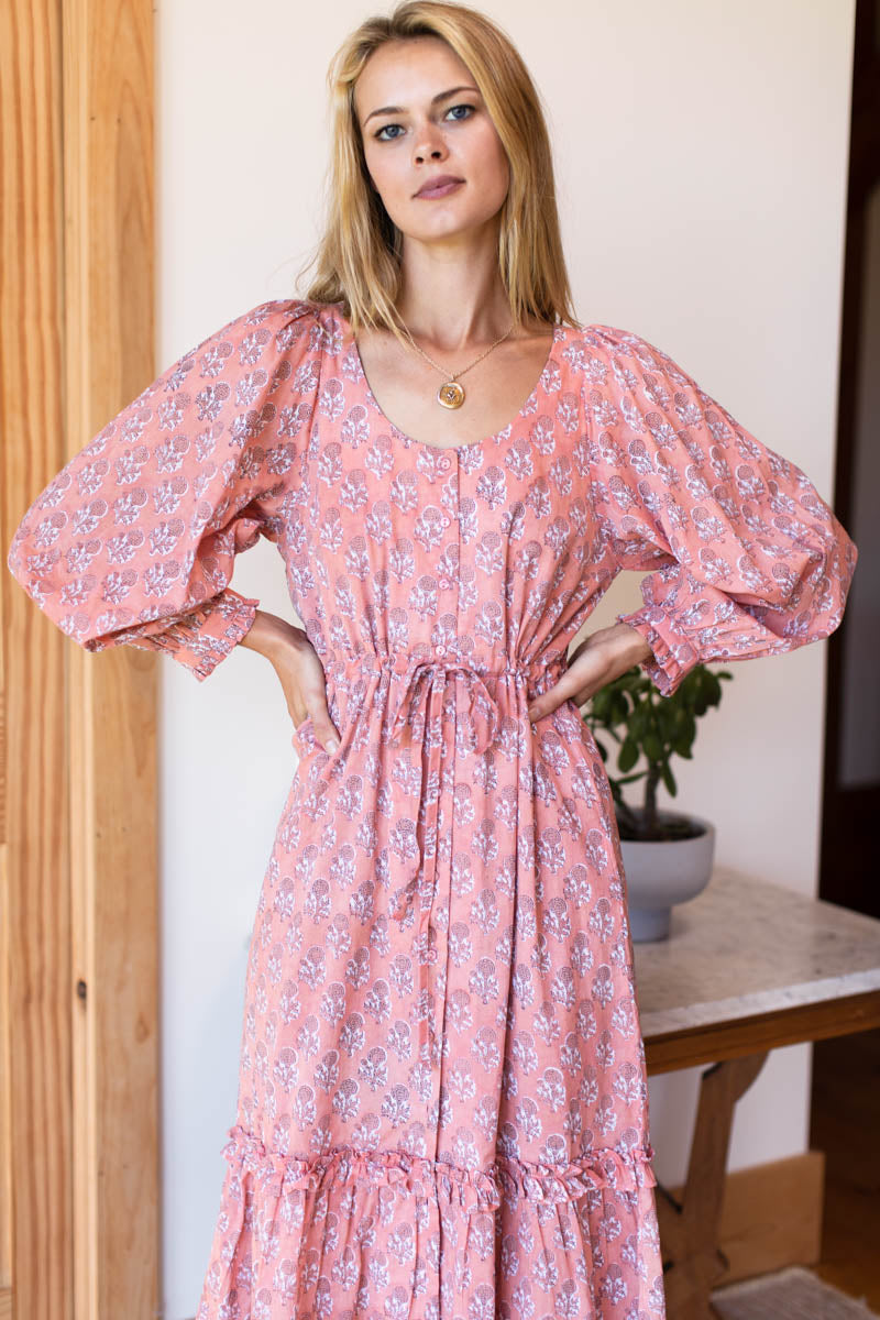 Lucy Long Sleeve Dress - Little Marigolds Apple Organic