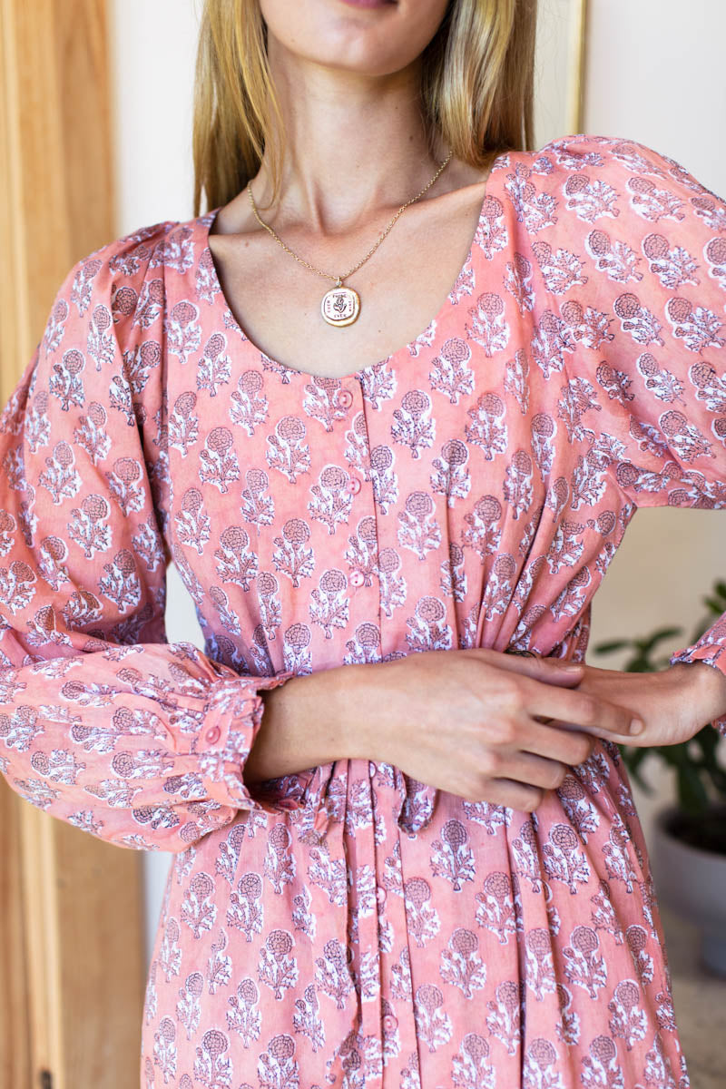 Lucy Long Sleeve Dress - Little Marigolds Apple Organic