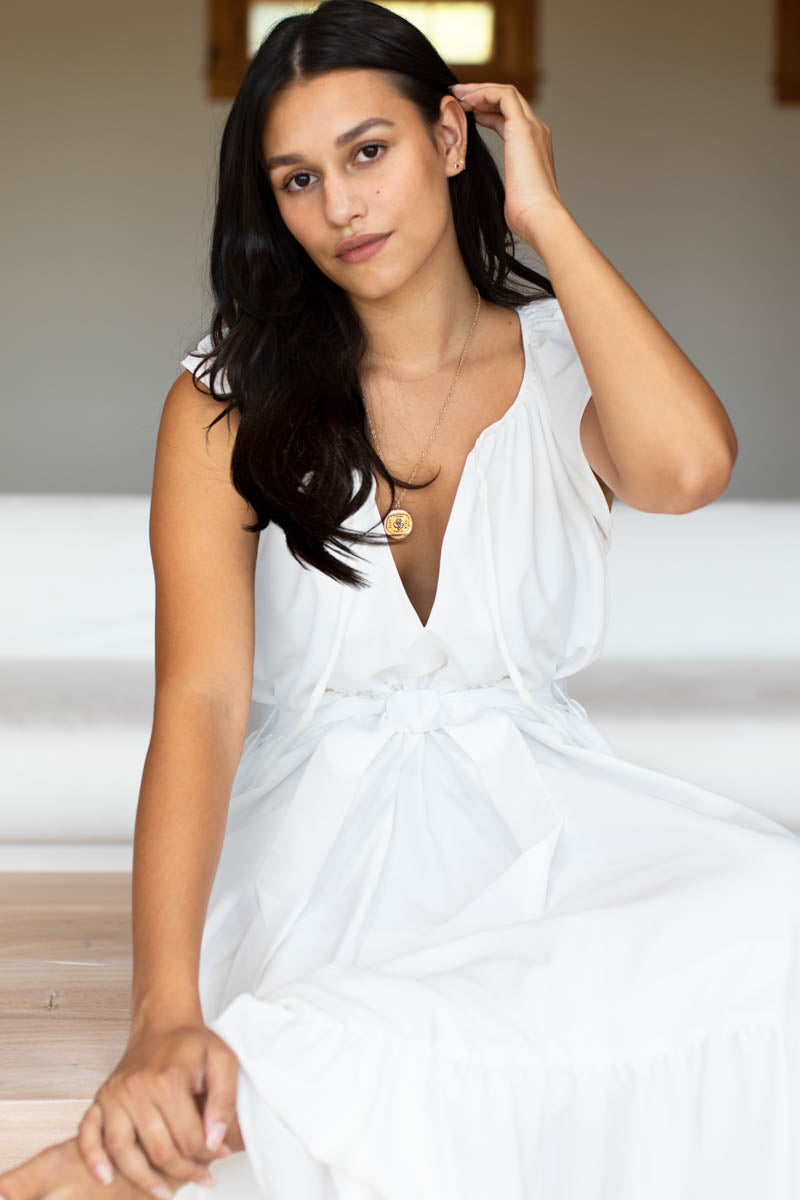 Rakel Sleeveless Dress - White