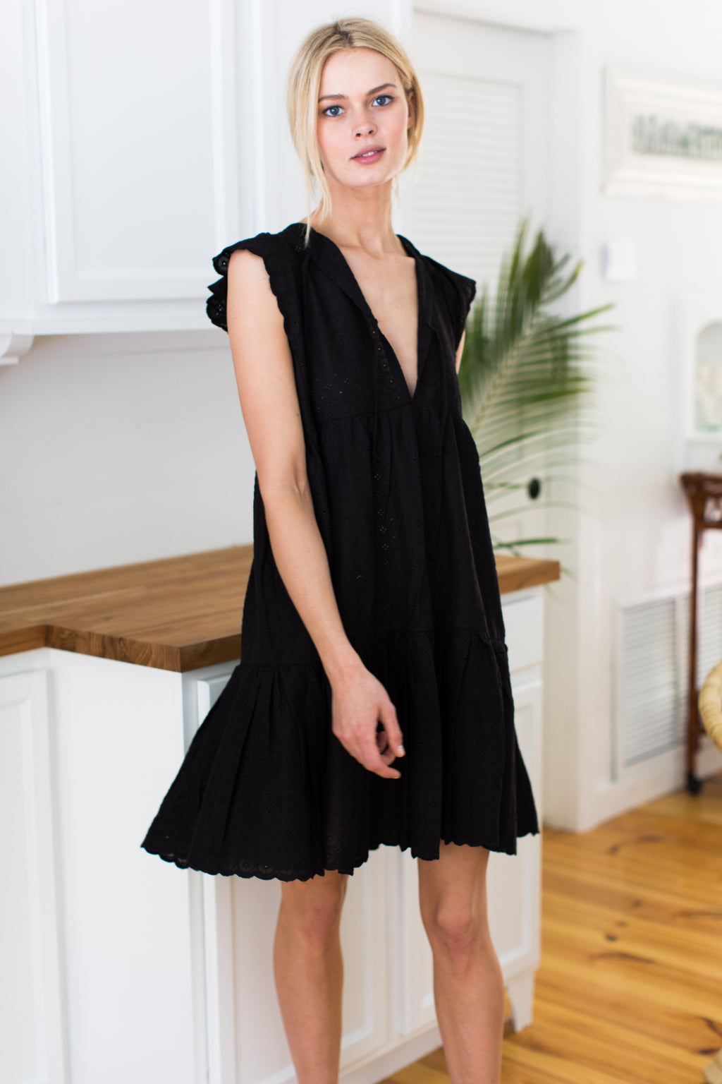 Angel Dress - Black Eyelet