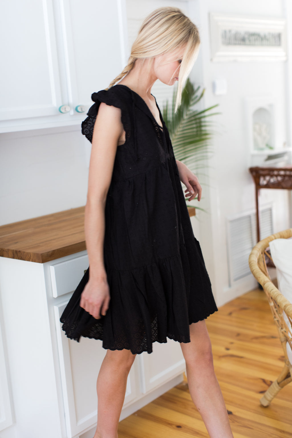 Angel Dress - Black Eyelet