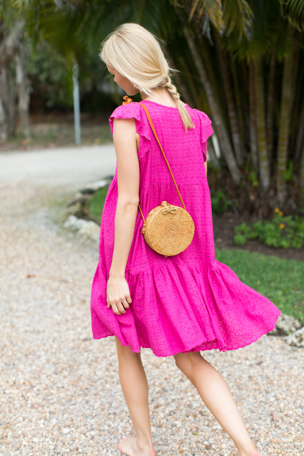 Angel Dress - Pink Yarrow Eyelet