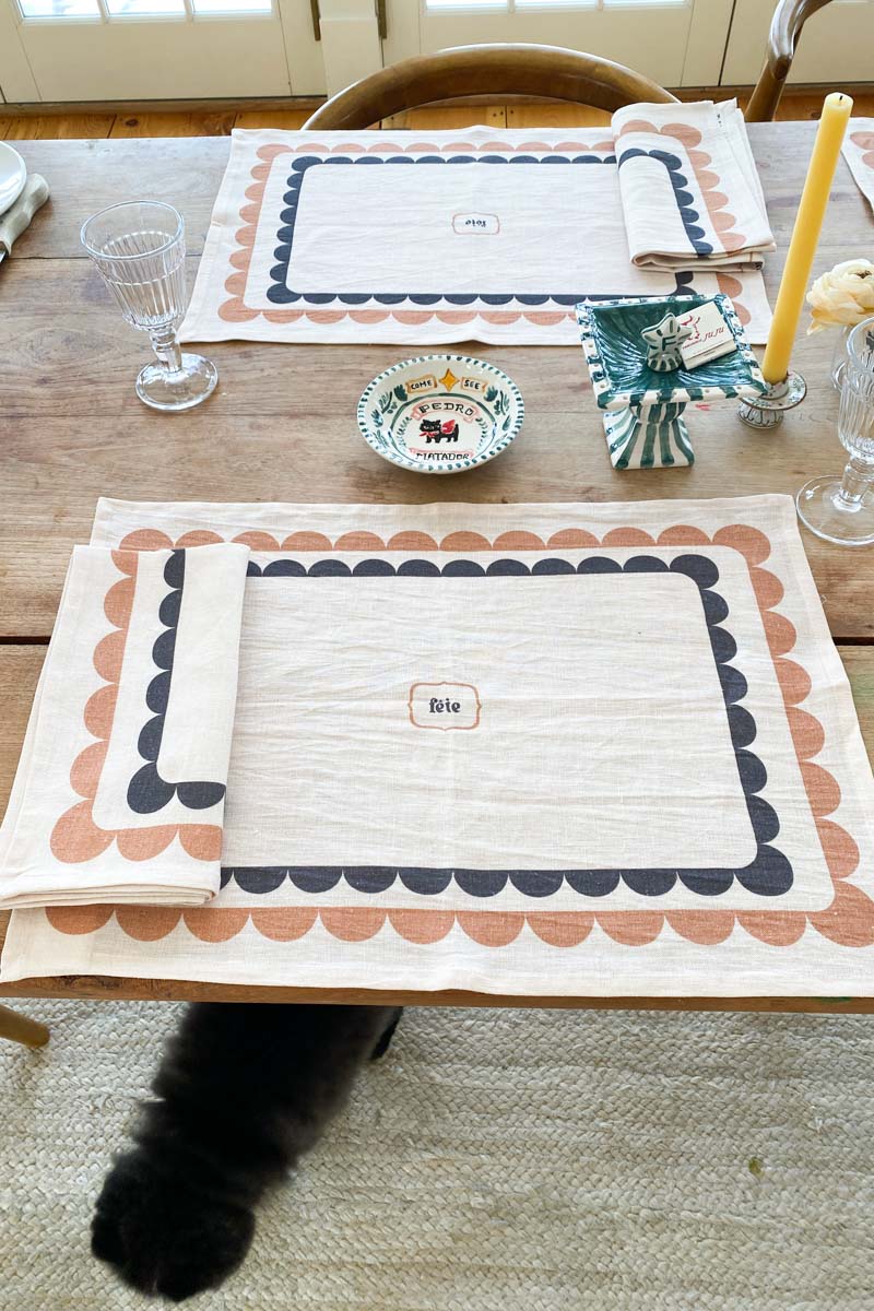 Fete Linen Napkin - Coffee + Cream