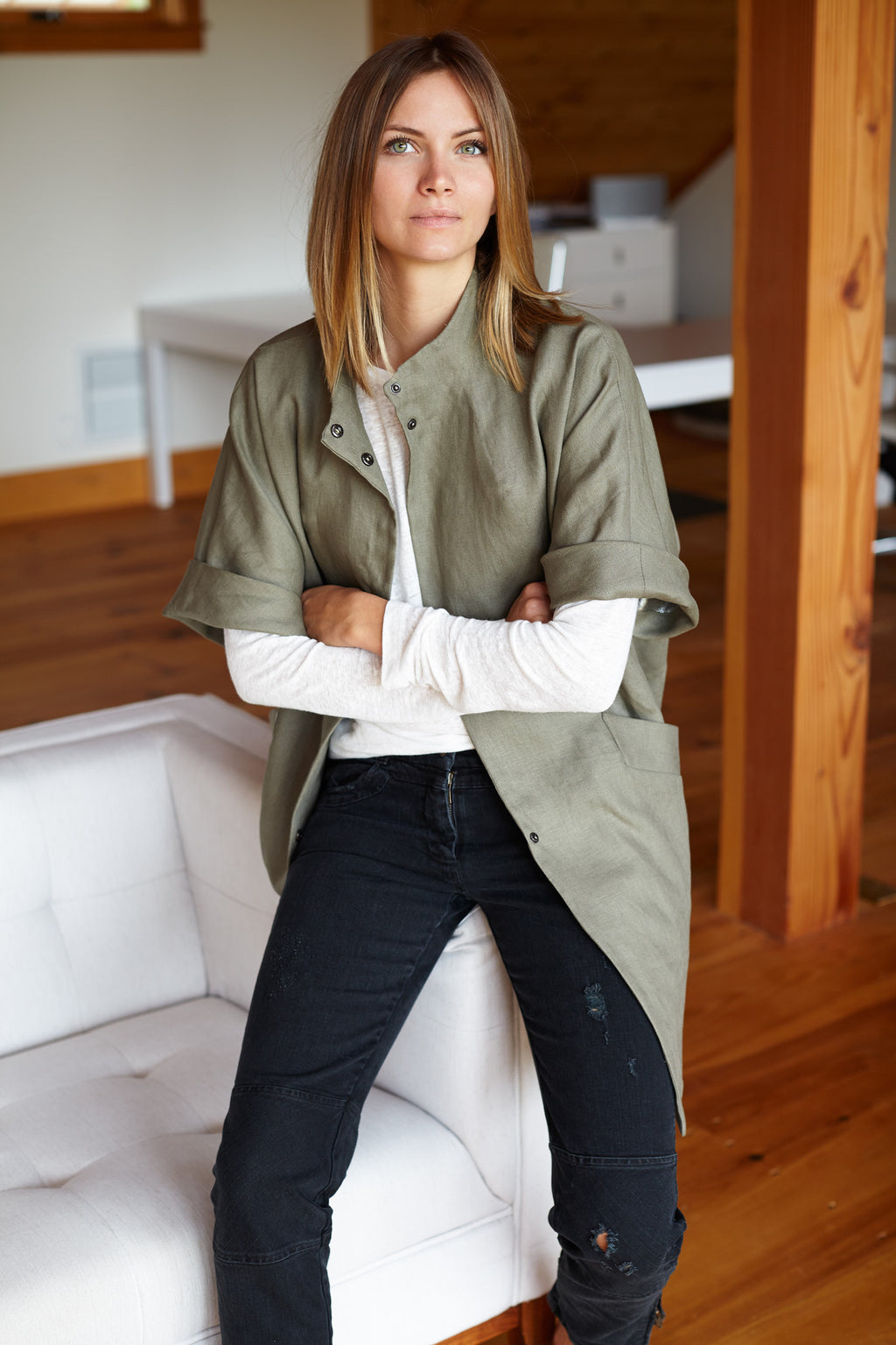 All Season Topper - Army Linen