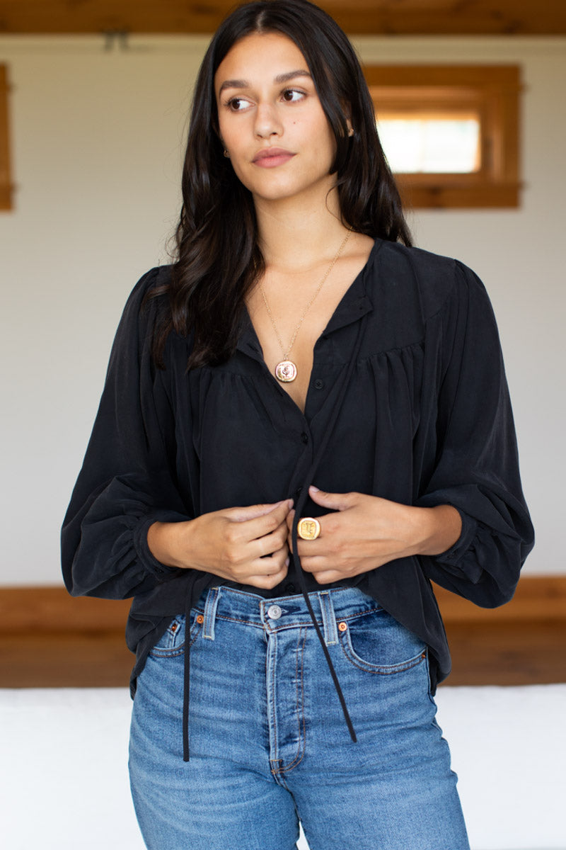Poet Blouse - Black