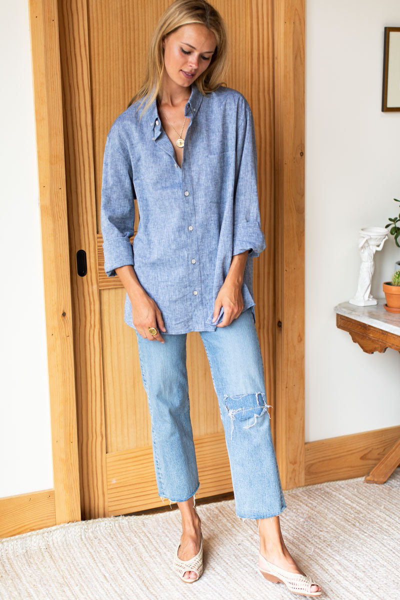 Ryan Shirt - Denim Hemp Organic