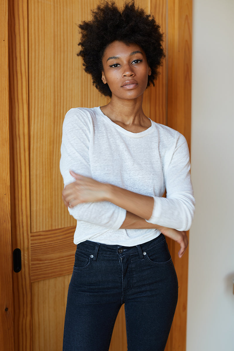 Emerson Crewneck - White Linen