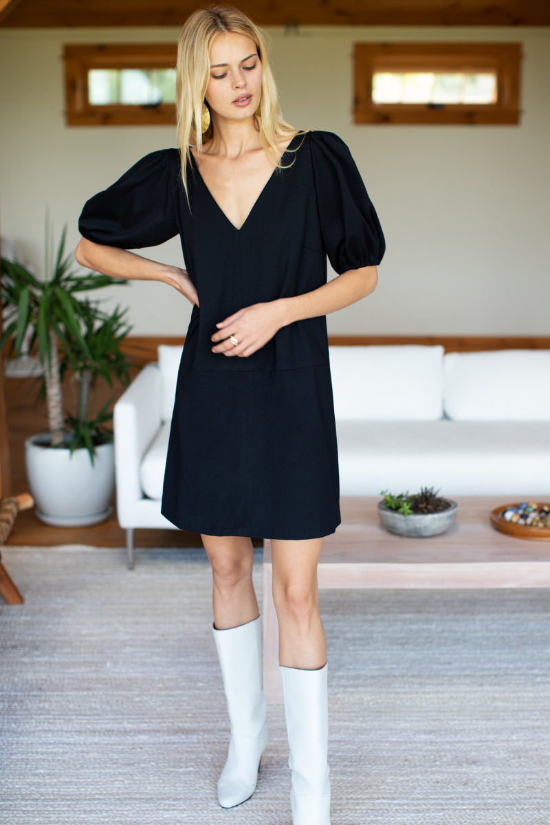 Elle Dress - Black Ponte