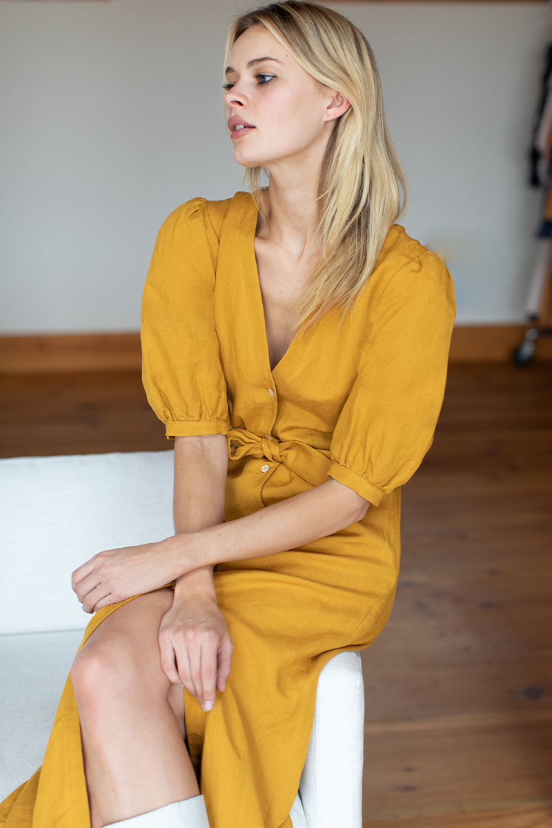 Bea Dress - Golden Wheat