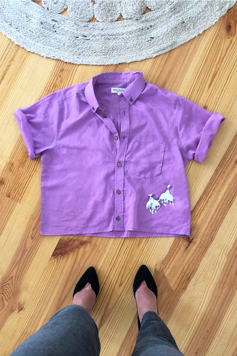 Boxy Shirt - Lavender Organic