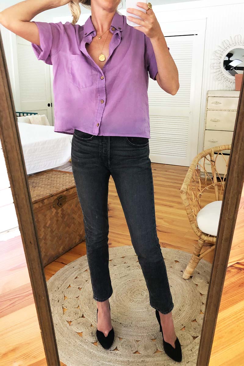 Boxy Shirt - Lavender Organic