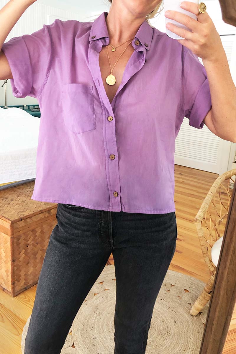 Boxy Shirt - Lavender Organic