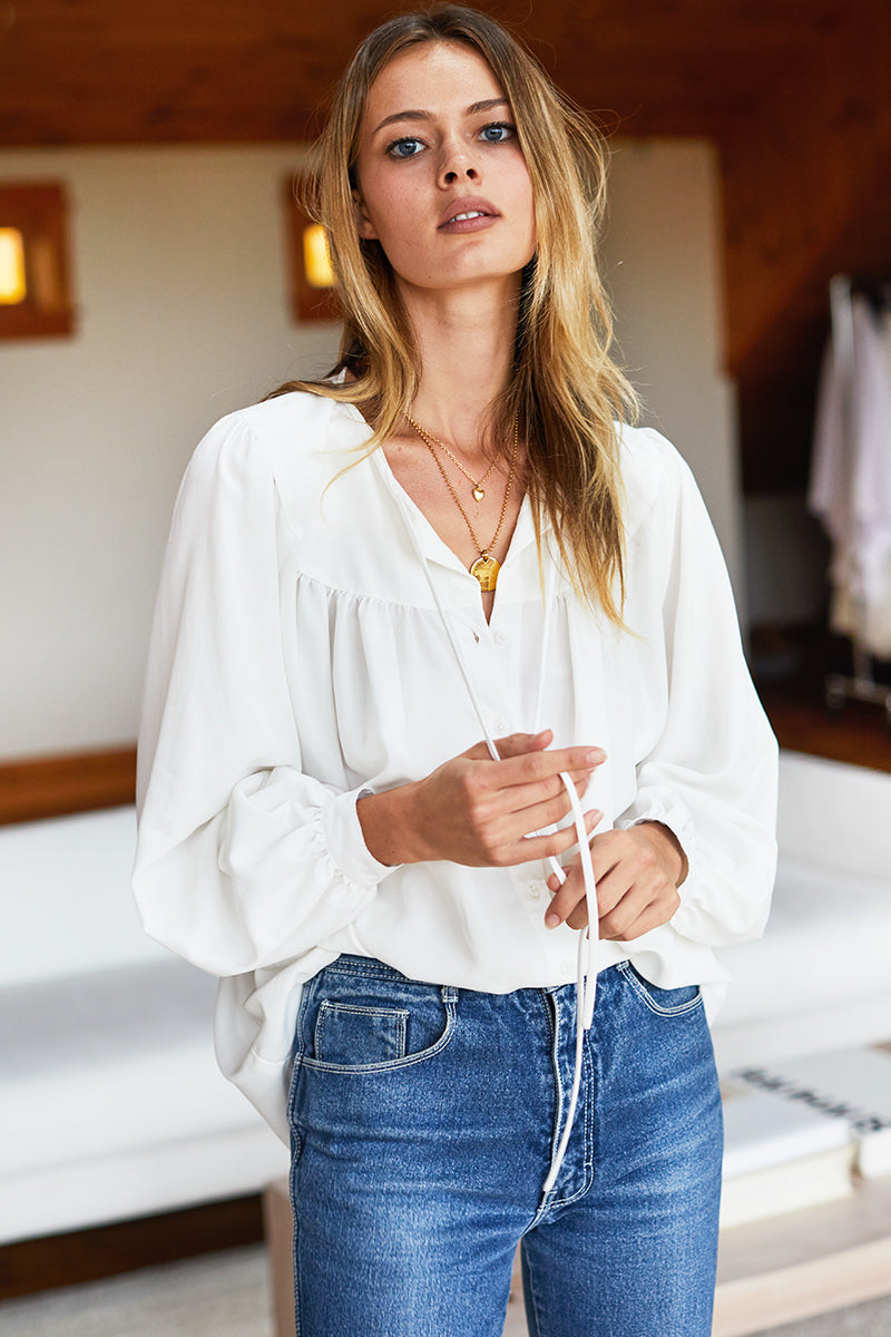Poet Blouse - Ivory