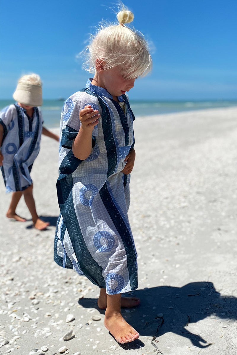 Little Fry Caftan - Cerulean Organic