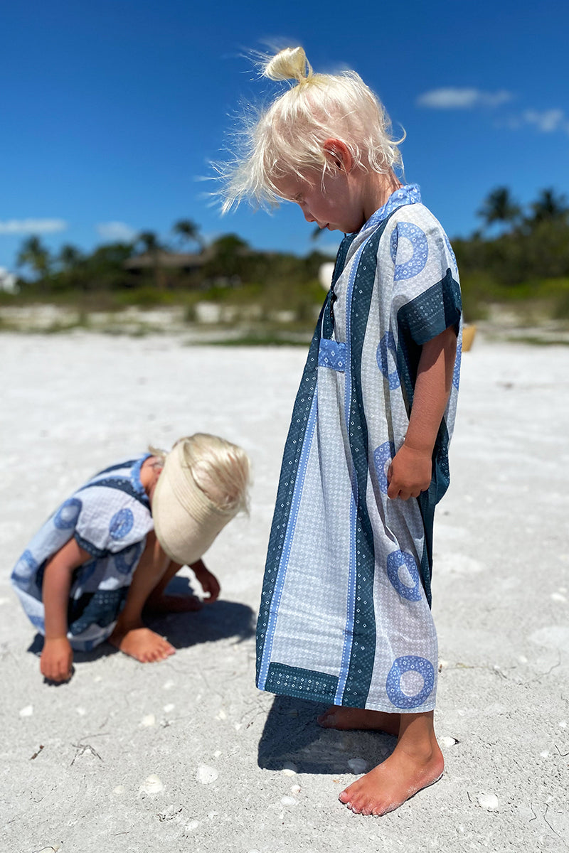 Little Fry Caftan - Cerulean Organic