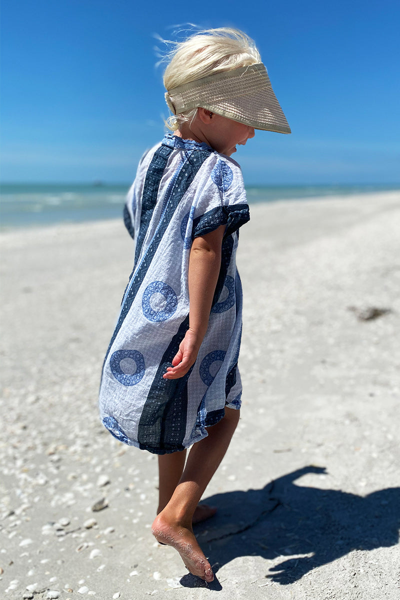 Little Fry Caftan - Cerulean Organic