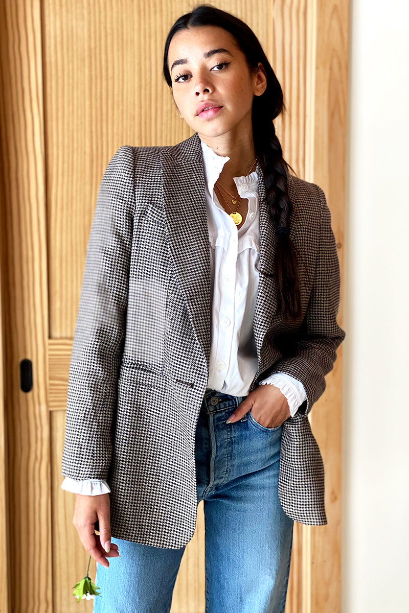 Dinner Jacket - Houndstooth Linen