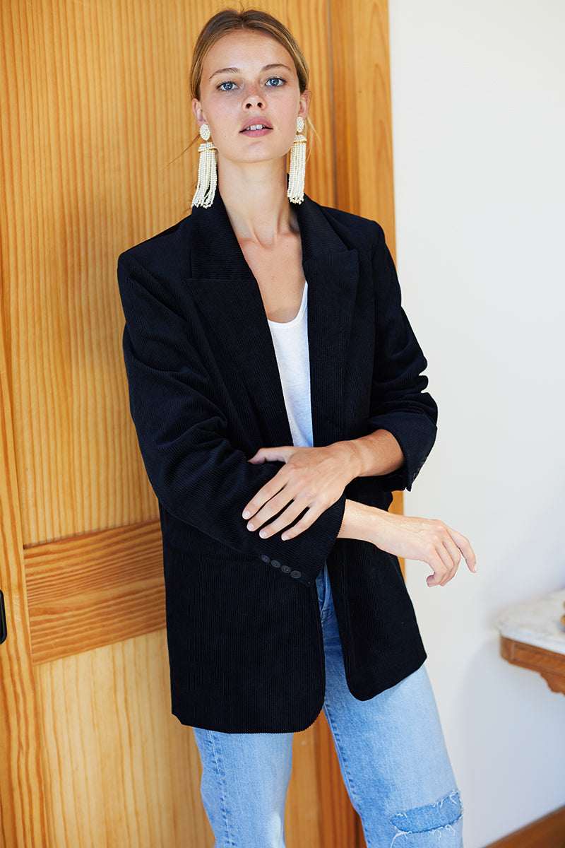 Dylan Jacket - Black Corduroy