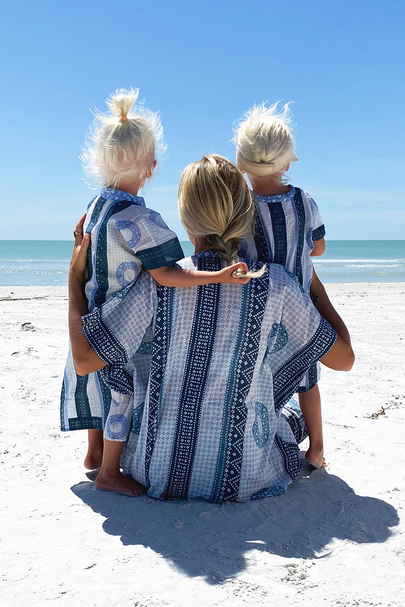 Little Fry Caftan - Cerulean Organic