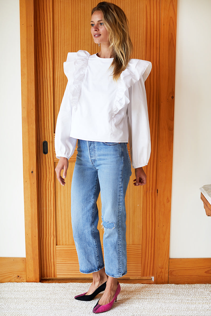 Filipa Blouse - White Poplin