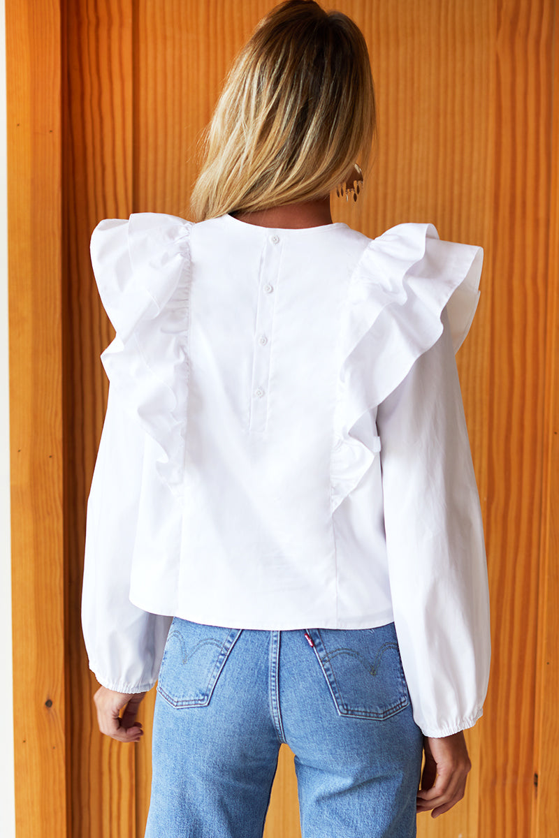 Filipa Blouse - White Poplin