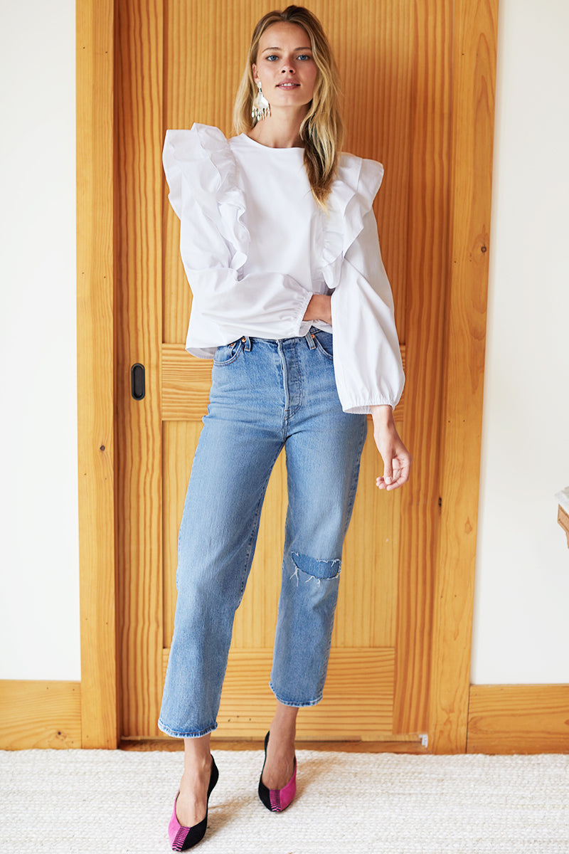 Filipa Blouse - White Poplin
