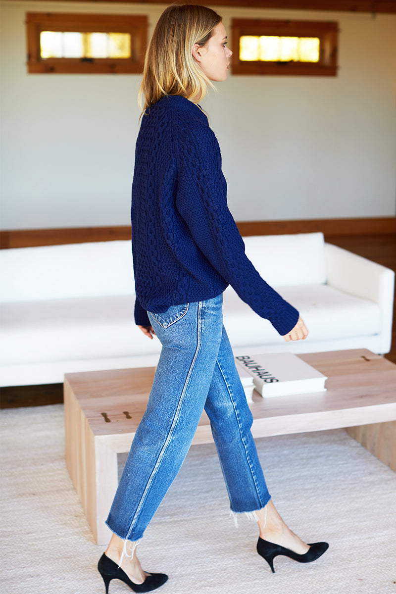 Fisherman Sweater - Indigo