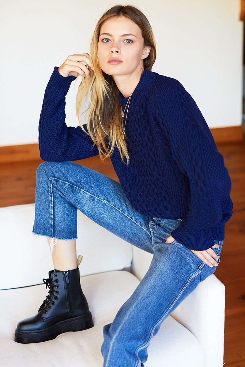 Fisherman Sweater - Indigo