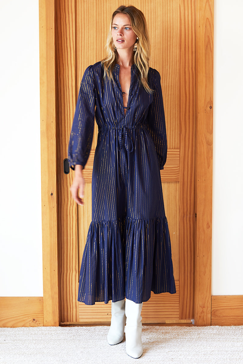 Frances Dress 2 - Maritime Lurex