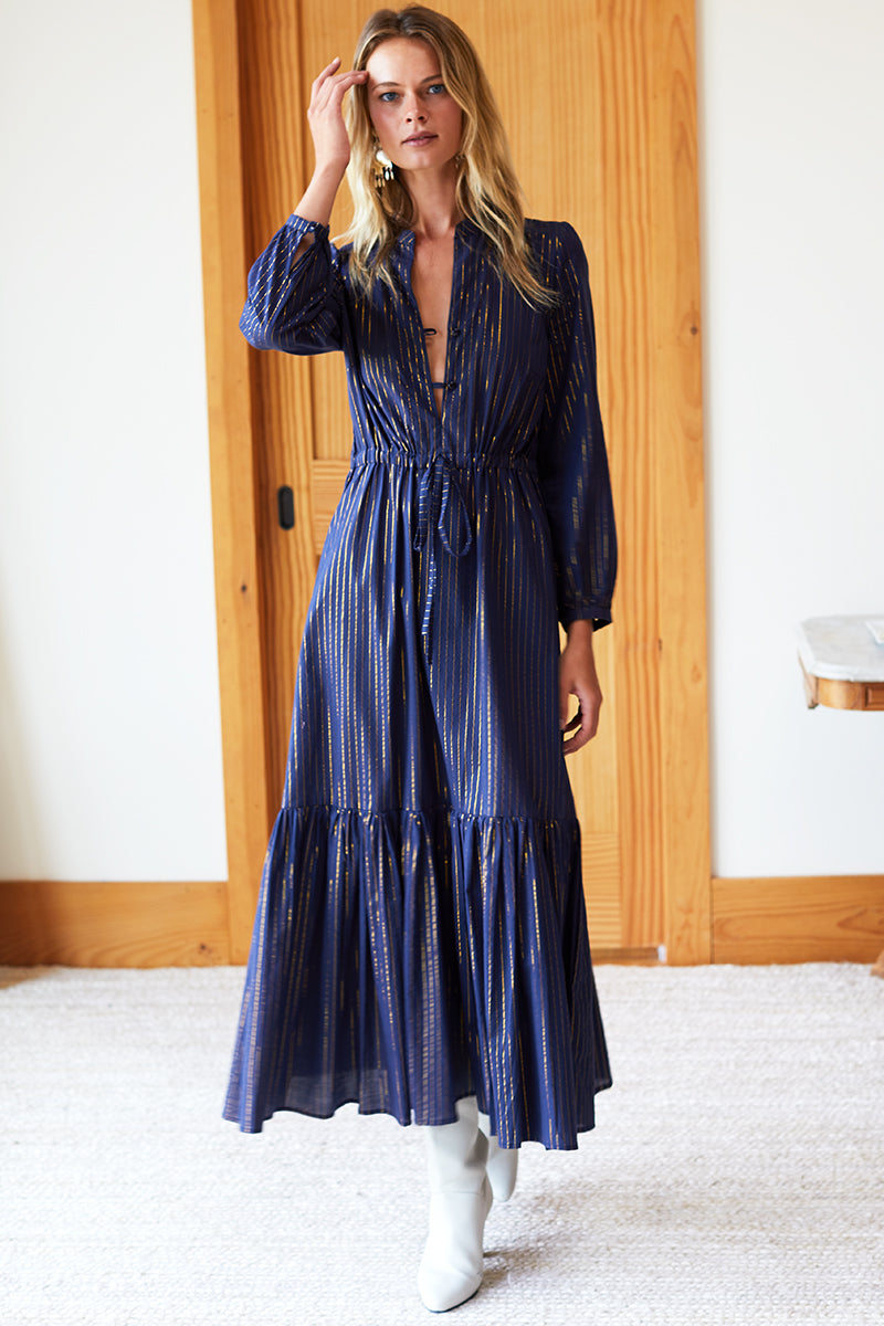 Frances Dress 2 - Maritime Lurex