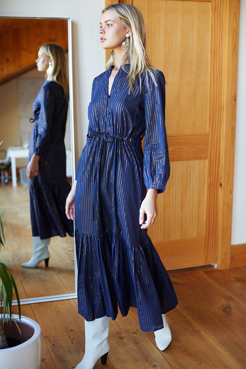 Frances Dress 2 - Maritime Lurex