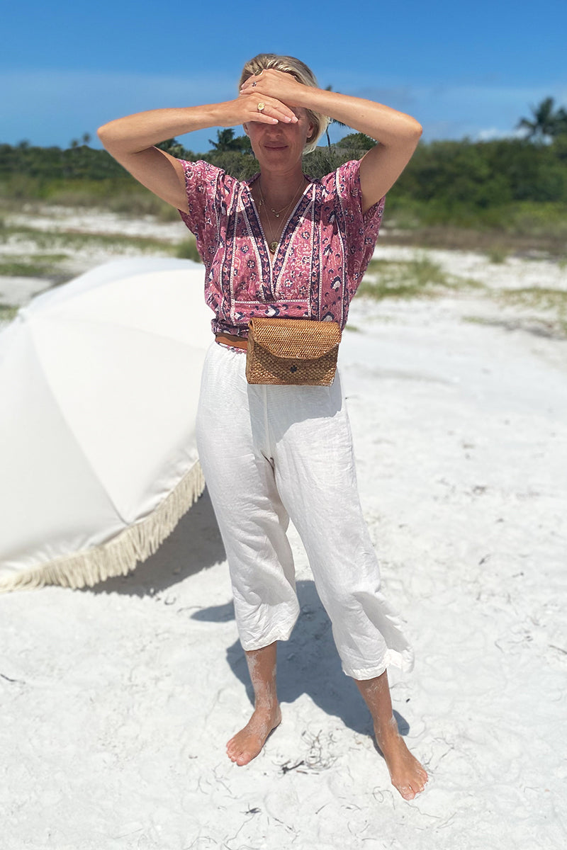 Francina Top - Rose Lurex