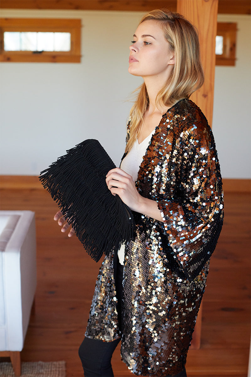 Fringe Clutch - Black