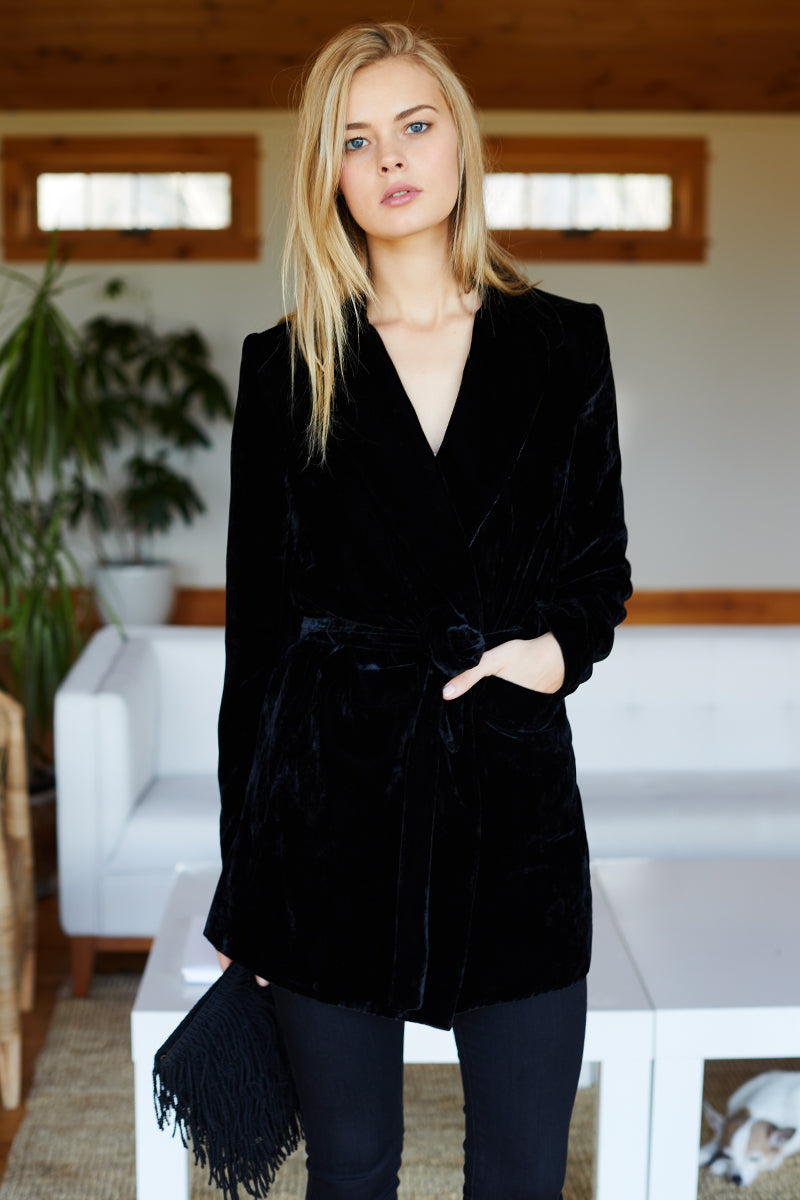 Long Jacket - Black Velvet