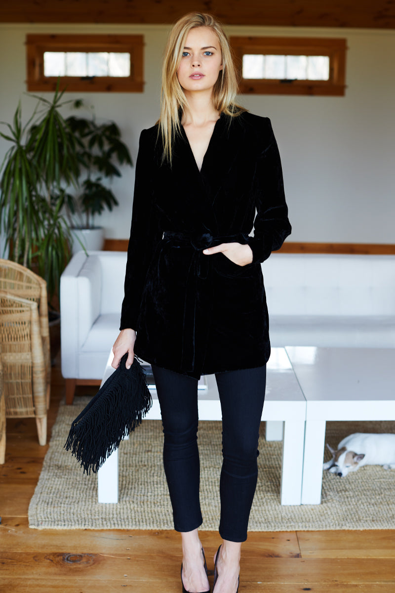 Long Jacket - Black Velvet